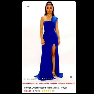 Fashion Nova - Never Overdressed Maxi Dress - Royal